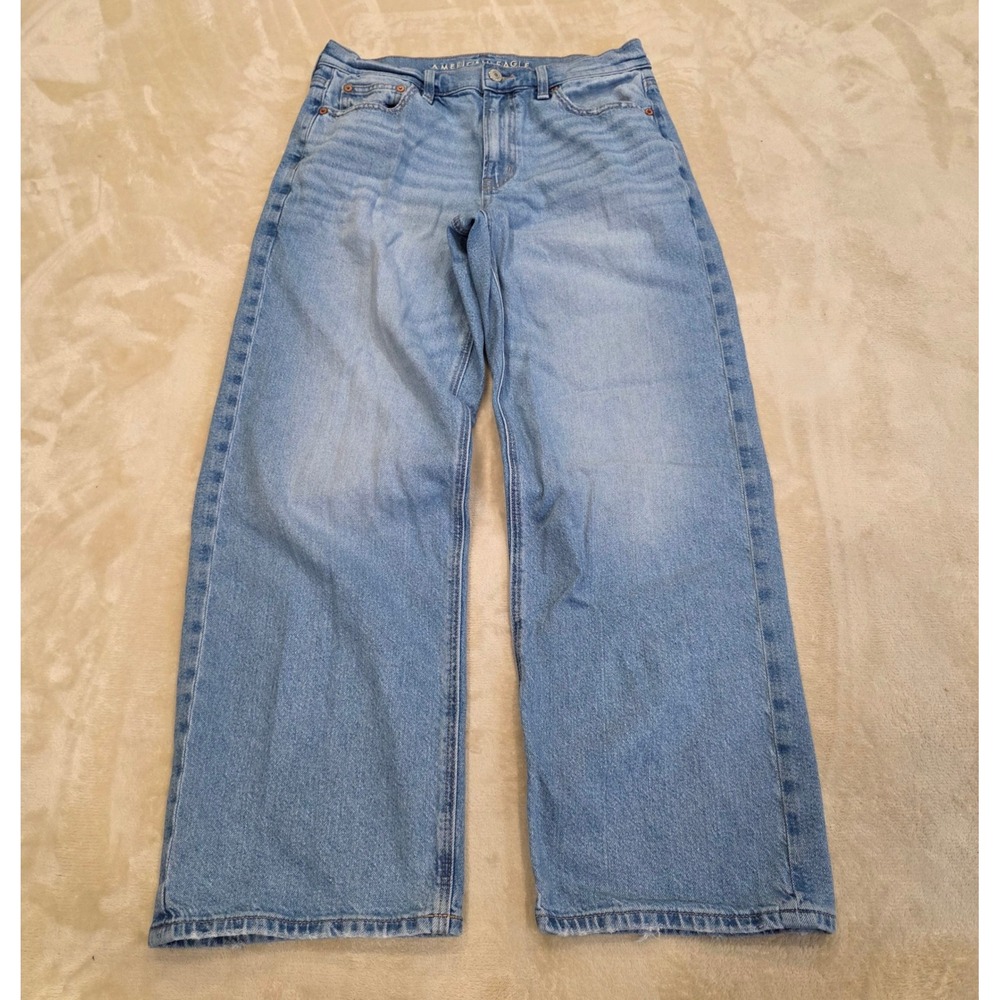American Eagle Stovepipe Jeans Womens Size 6 Regular High Waisted Light Wash